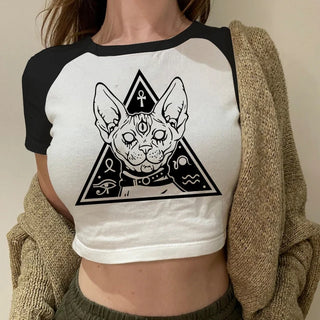 Fashion Women Crop Top Streetwear Outfits