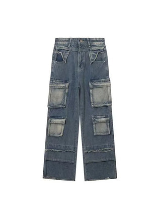 New High Street Three Dimensional Multi-pocket Tooling Jeans