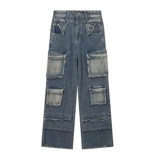 New High Street Three Dimensional Multi-pocket Tooling Jeans