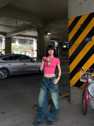 Vintage Female Streetwear Baggy Jeans